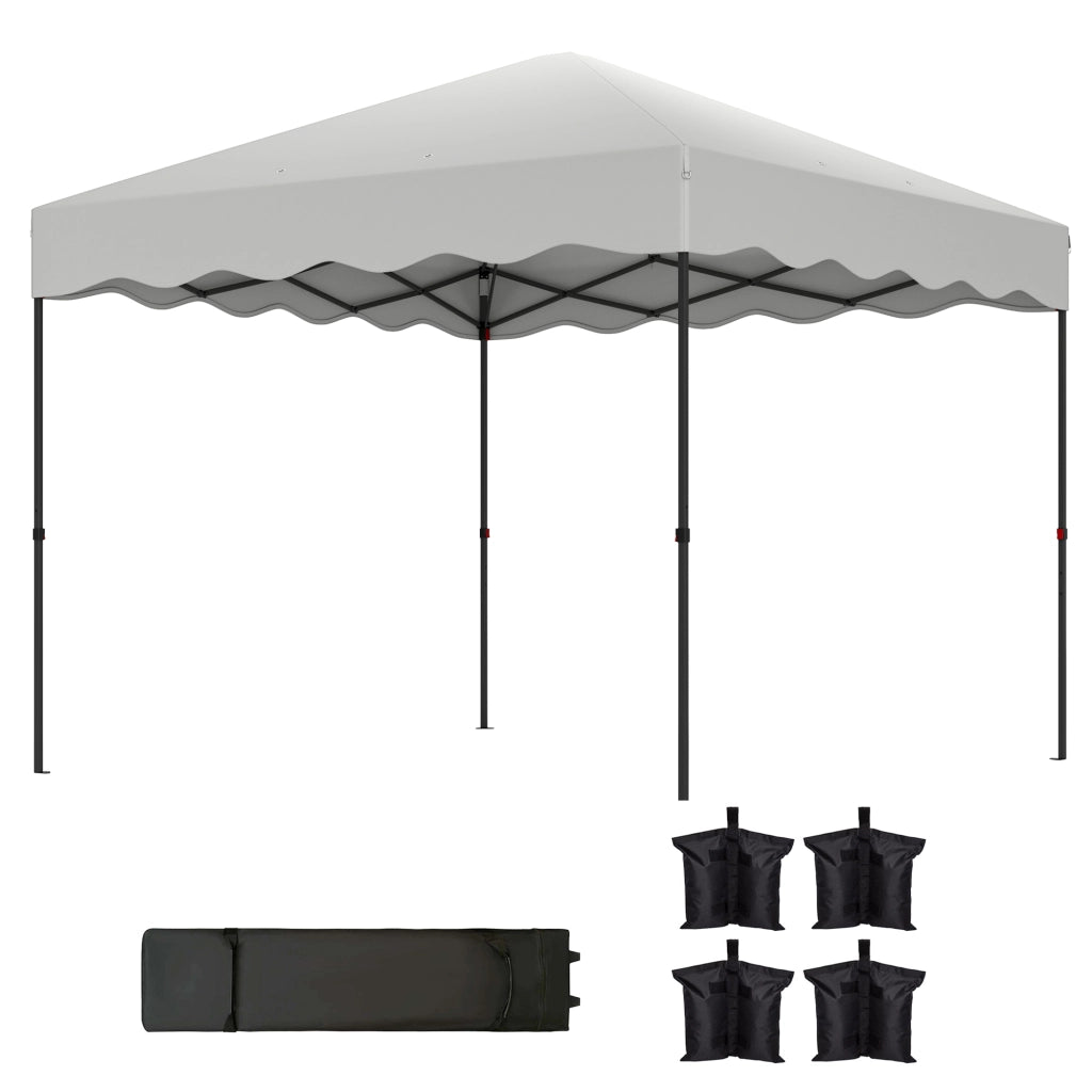 Tenda da giardino pieghevole 3x3m ¨C zephmum ¨C bianco