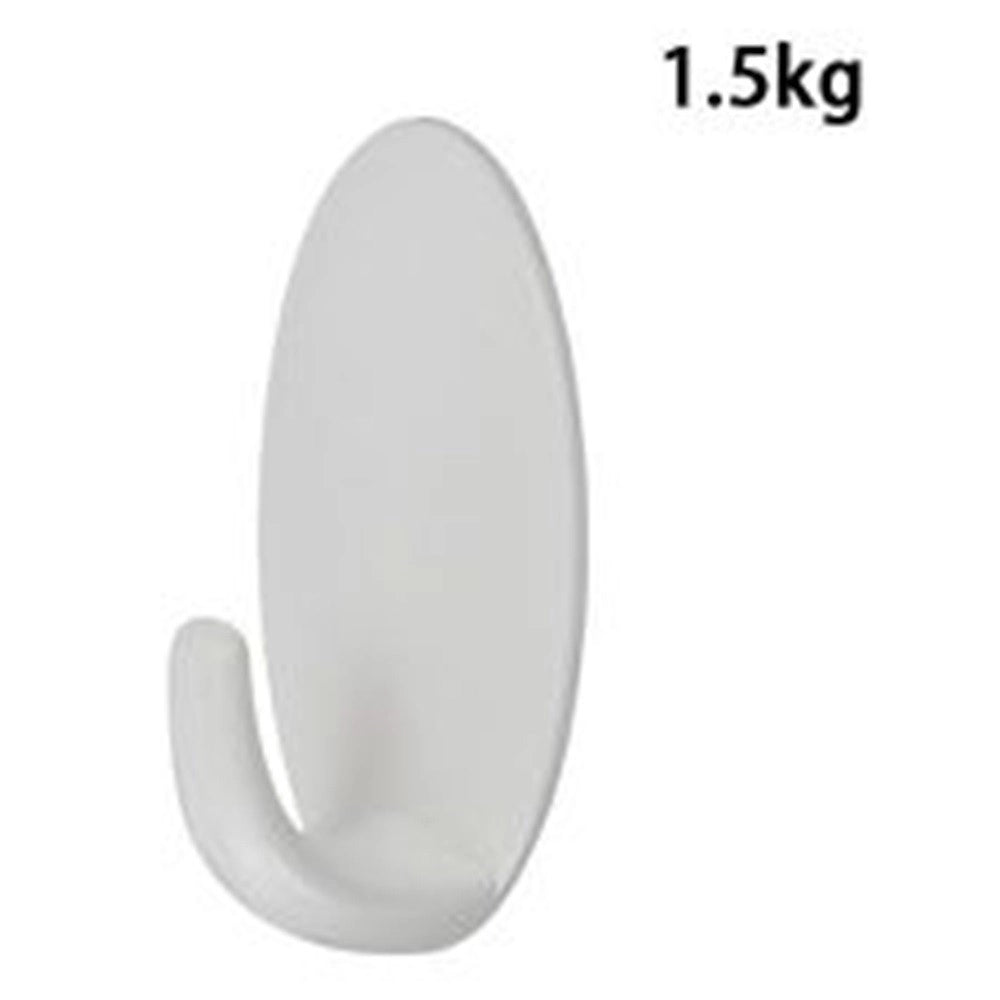 Trade Shop - Set 2pz Ganci Appendini Adesivi Parete Casa Cucina Bagno Attaccapanni Ovali 59676 -