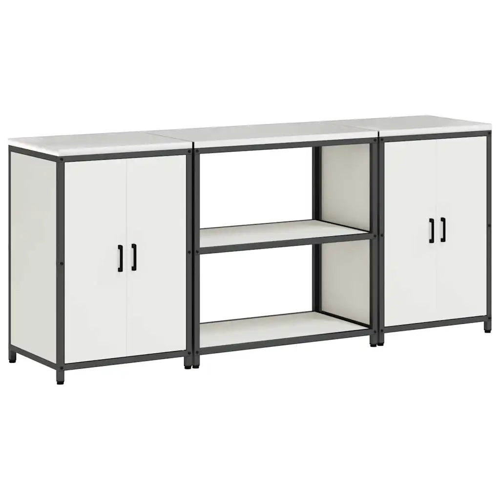 Set di Stoccaggio per Cucina con lo scaffale 3 pcs Bianco 3392667