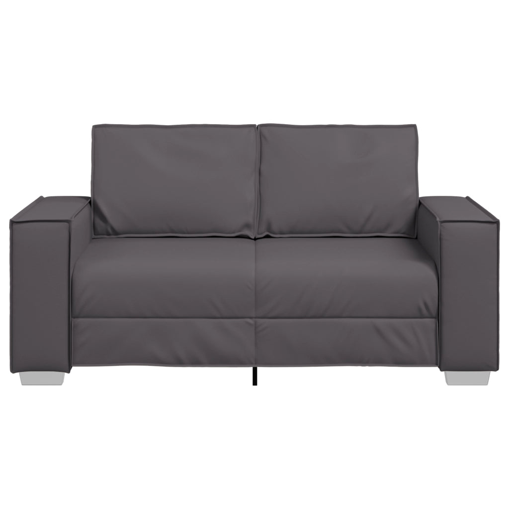 Divanetto grigio in pelle sintetica da 120 cm