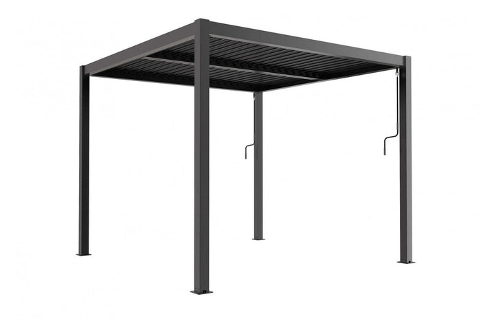 Pergola Bioclimatica 4x4 m in Alluminio Grigio scuro