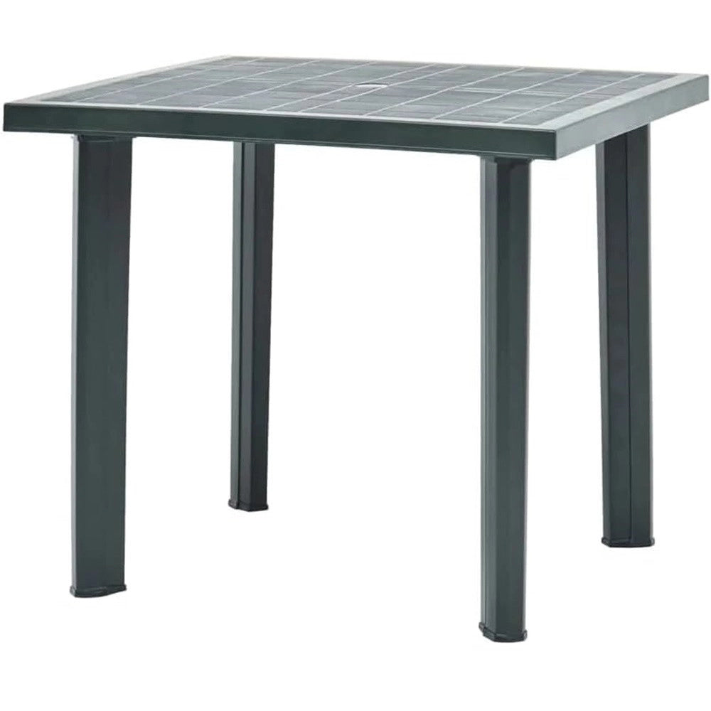 Trade Shop - Tavolo In Plastica Da Giardino Tavola Quadrata Verde 80x75xh72cm Resistente 020353 -