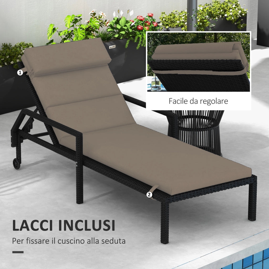 Cuscino per Lettino ¨C Zephmum ¨C Grigio Scuro in Tessuto