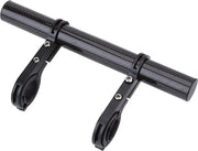 Estensione Manubrio 20cm Doppio Estensore Multifunzione Supporto in Alluminio per Odometro GPS Lampada Telefono (Nero)