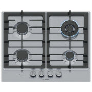 Bosch Serie 6 PCH6A5I90 , Piano cottura a gas, 60 cm, Acciaio inox
