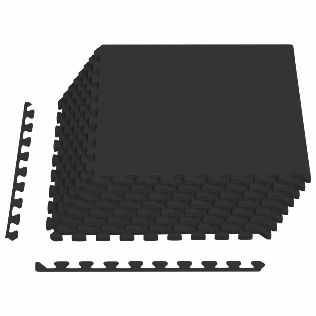 Tappetino per piscina 24 pcs Nero 8,64 m² Schiuma EVA 3433291