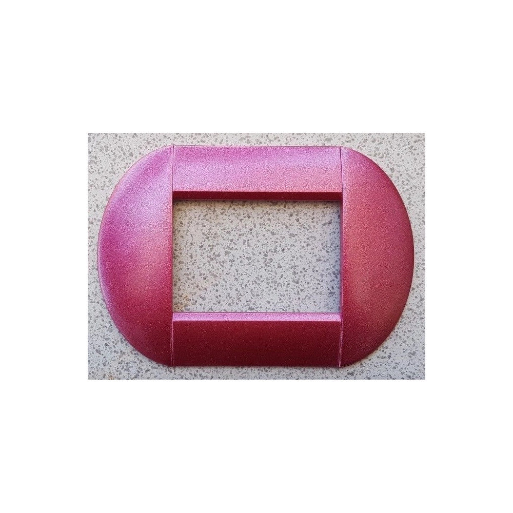 Trade Shop - Placca Placche Placchette Compatibili Living International Light Bombate Bticino - Rosa Metallizzato -4 Fori     -