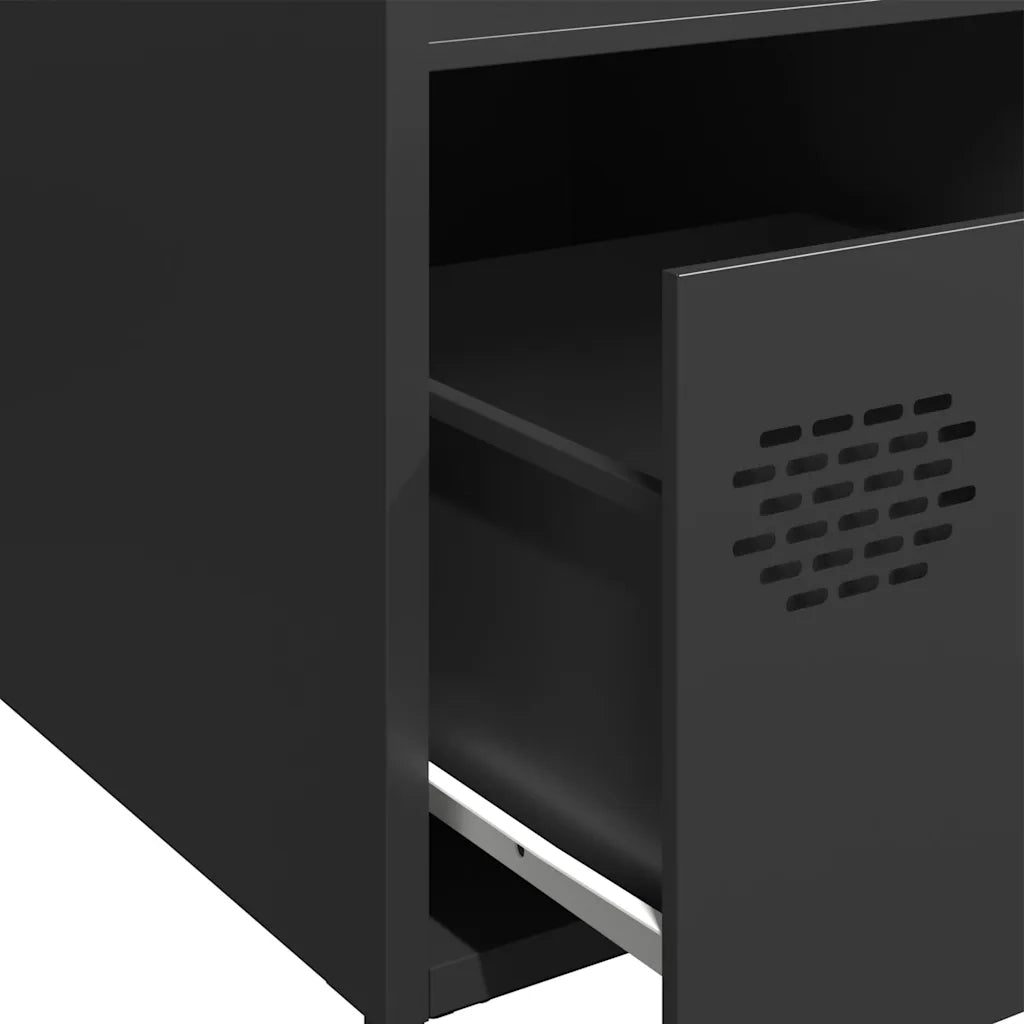 vidaXL Credenza Nera 35x39x103,5 cm in Acciaio
