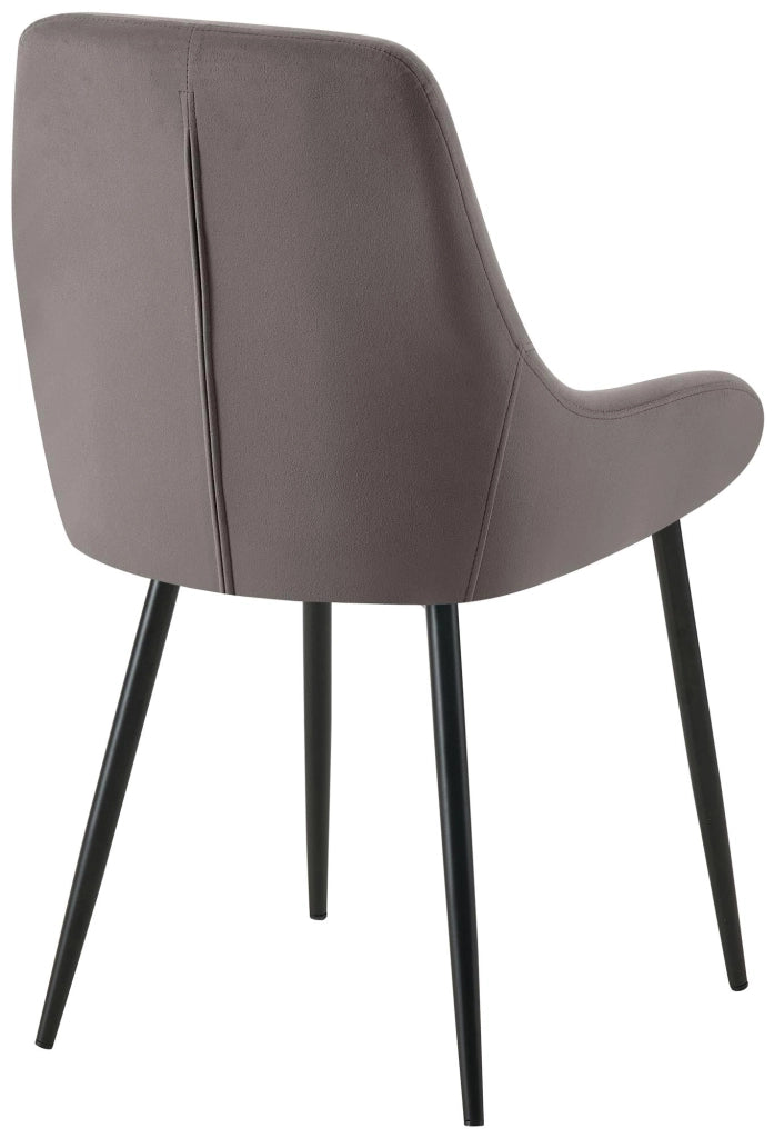 Set di 2 sedie per sala da pranzo Elmira velluto nero 9