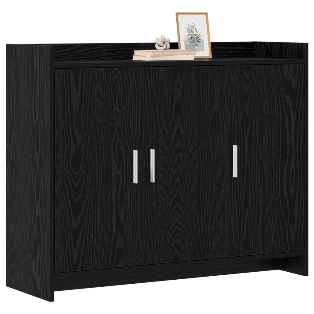 Credenza Rovere Nero 98,5 x 33 x 80 cm Legno ingegnerizzato 8011124