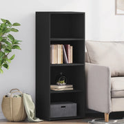 Credenza-Buffet-Armadio da cucina Nera 45x41x124cm in Legno Multistrato