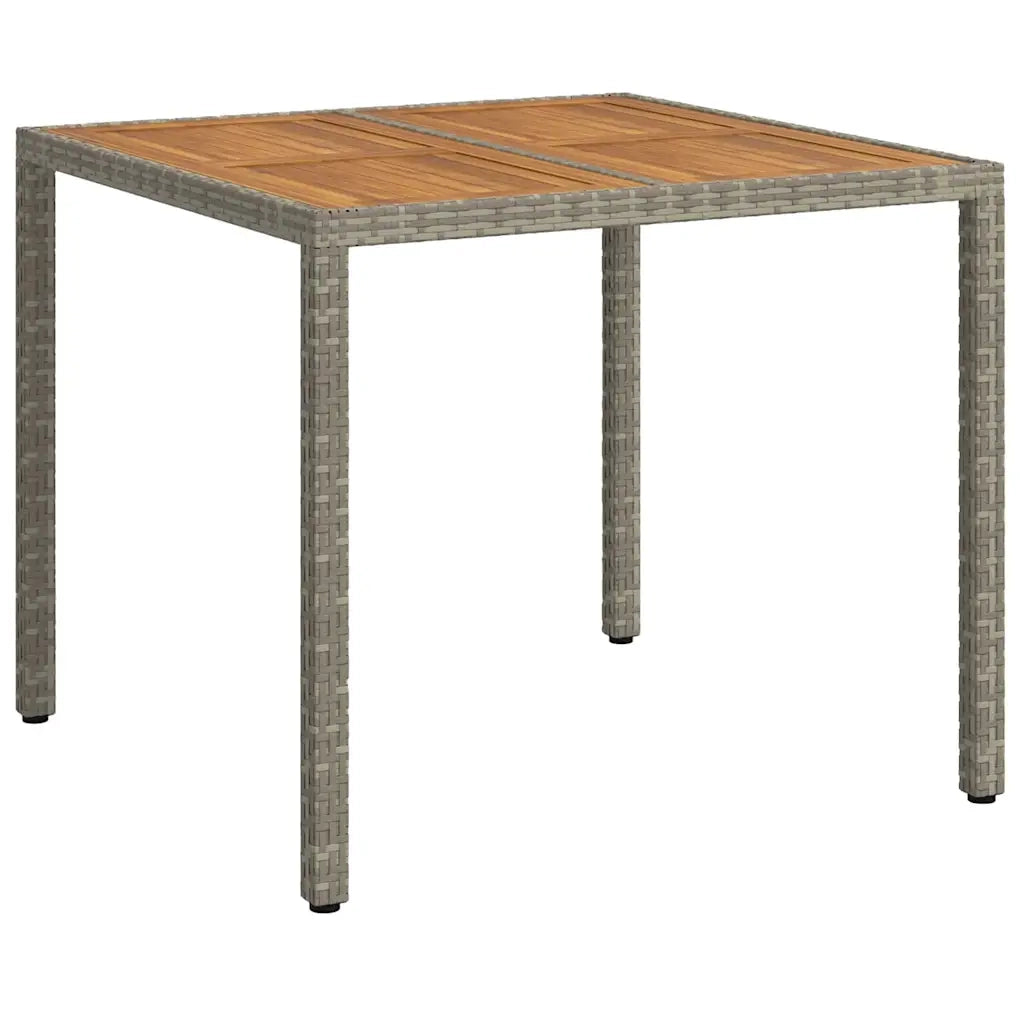 Tavolo da Giardino Grigio 90 x 90 x 75 cm polyrattan 362538