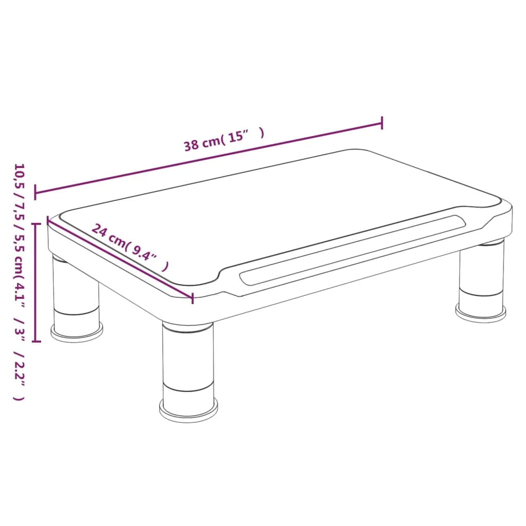 Supporto per monitor 38 x 24 x 10,5 cm nero 02_0029201
