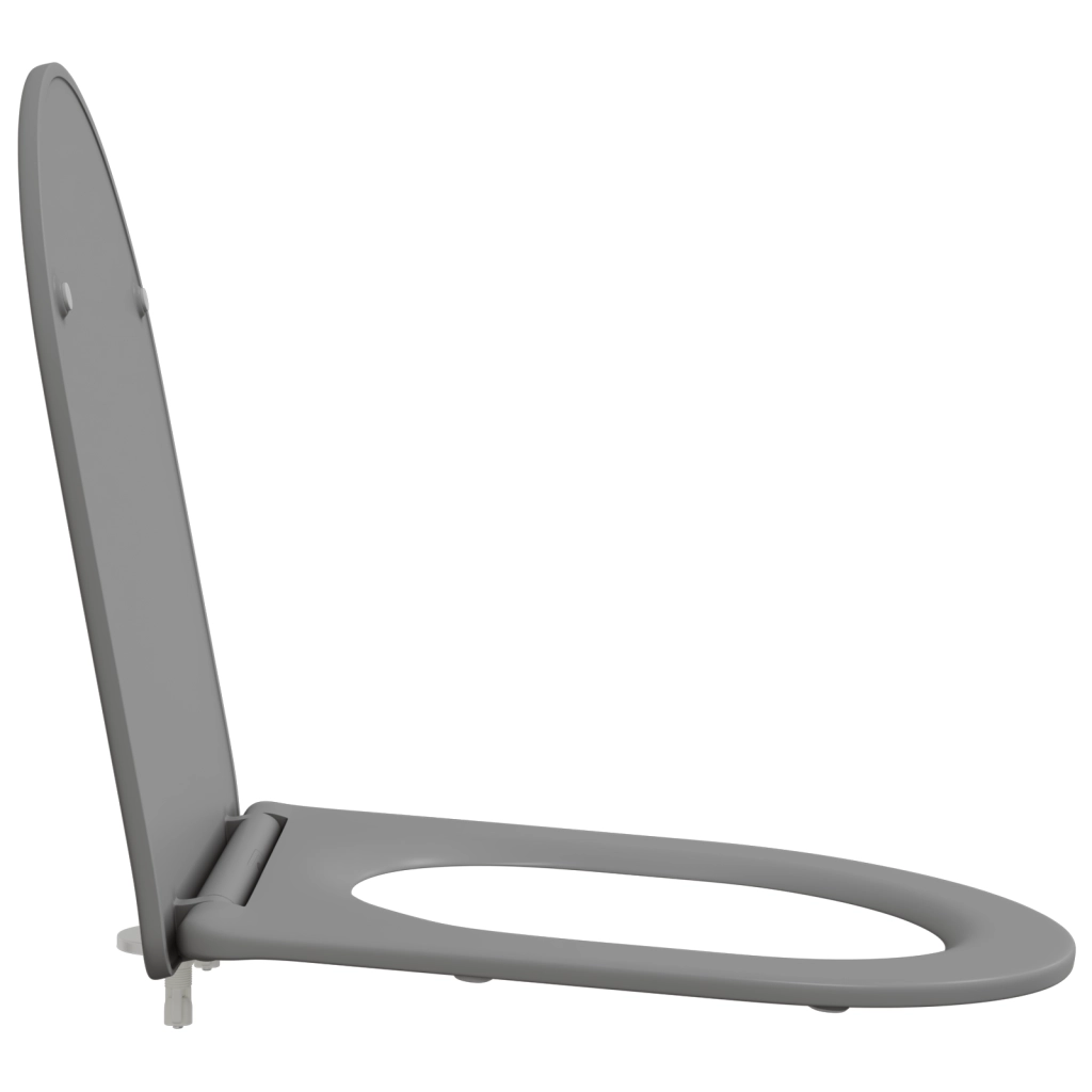 Sedile WC a sgancio rapido  con chiusura morbida in Duroplast Grigio