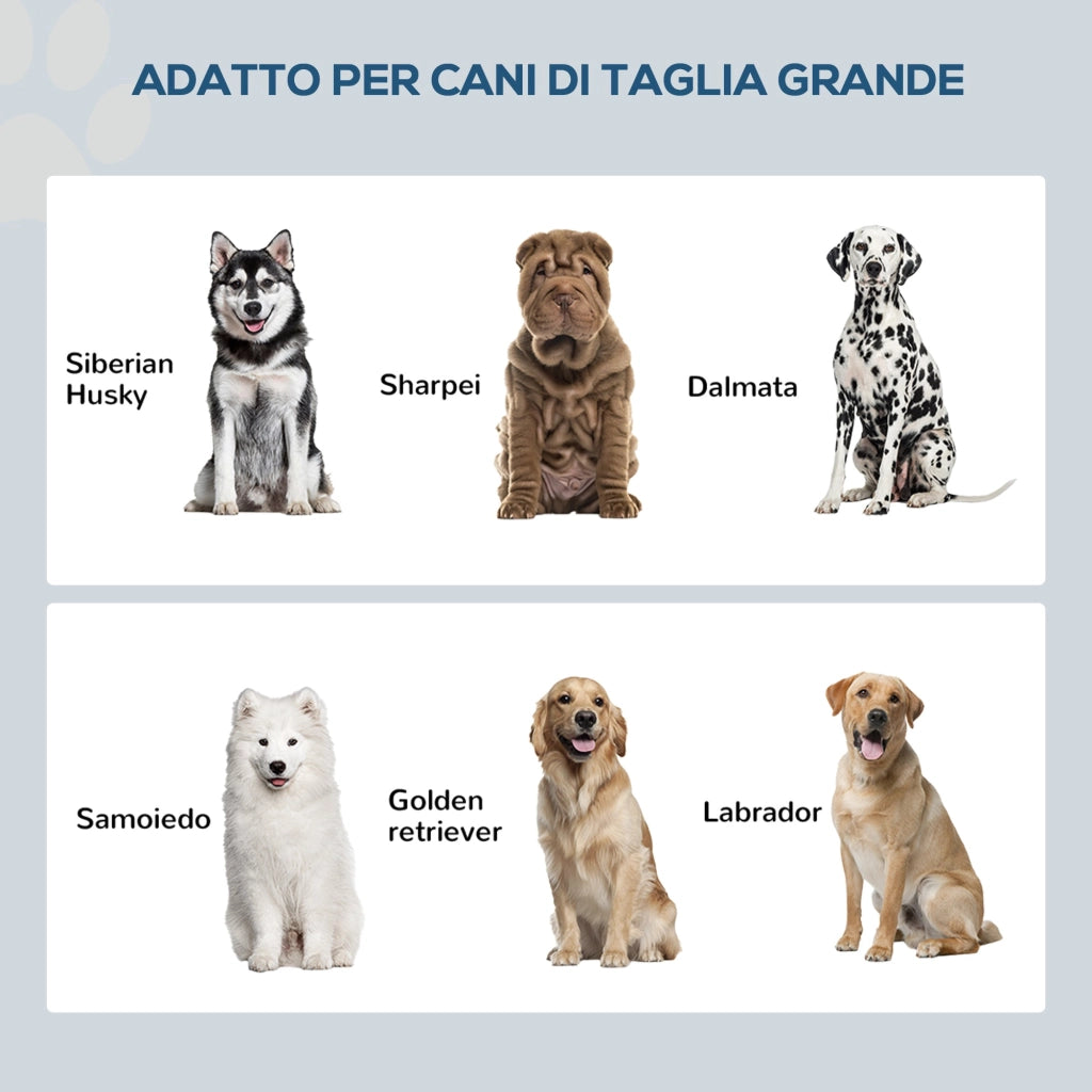Ciotole per Cani Rialzate con Armadietto da 44L e 2 Ciotole in Acciaio 60x30x35.5cm Bianco
