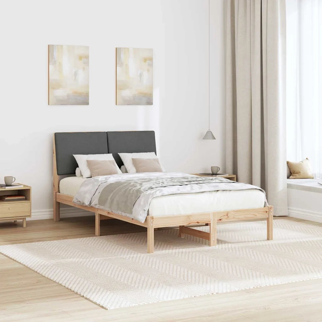 Struttura del Letto marrone e grigio scuro 135 x 190 cm