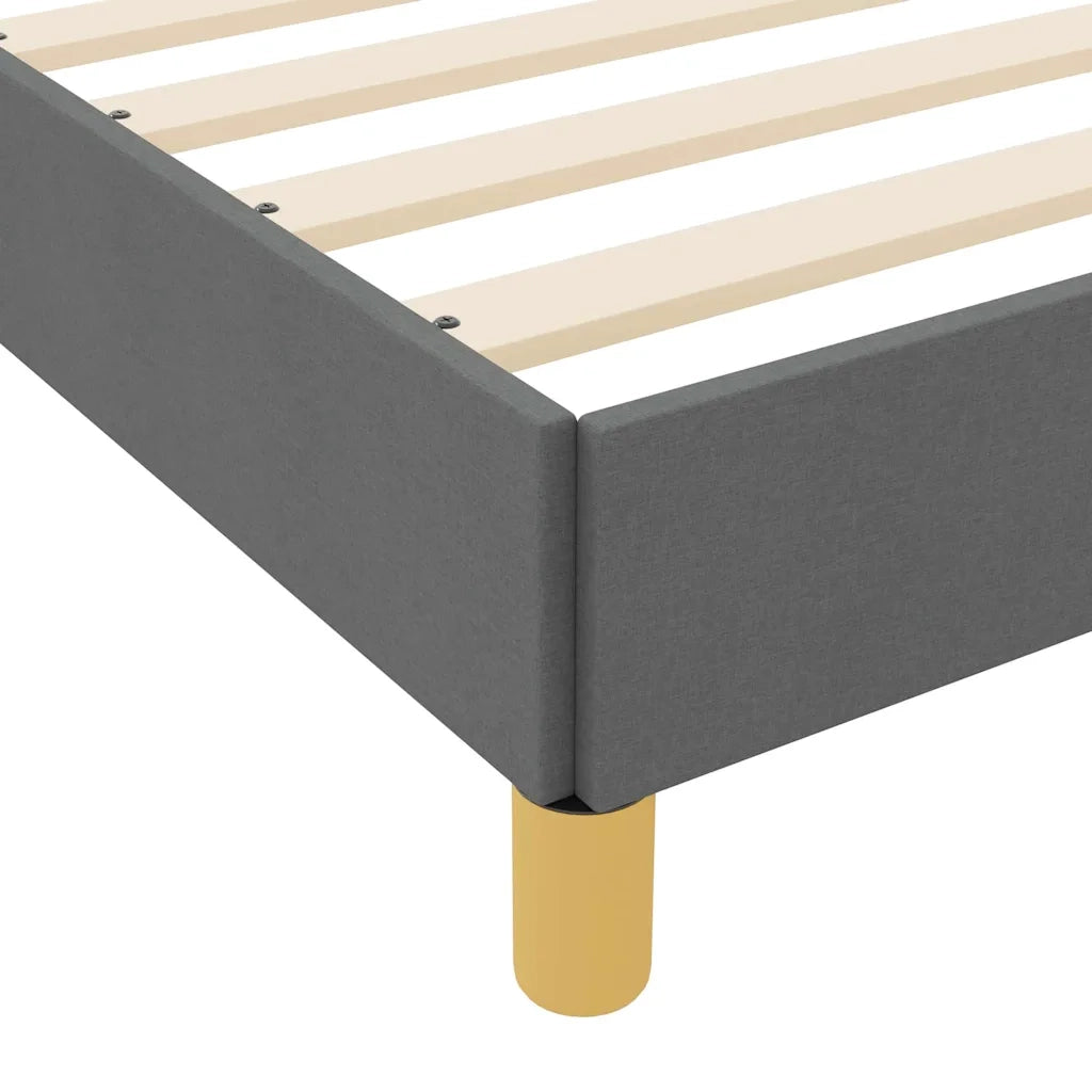 vidaXL Letto a molle Grigio scuro e Marrone 90 x 200 cm