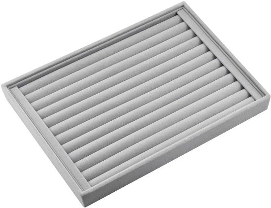 Organizzatore di gioielli in velluto, scatola per orecchini e anelli, organizzatore di gioielli grande per lavello - 35 * 24 * 3 cm