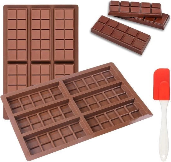 Siliconi per caramelle - 2 pezzi di forma antiscorrevole + raschietto - 6 ciotole - decorazione per torte e wafel