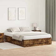 Struttura letto con contenitore Rovere fumé 150 x 200 cm 3335385