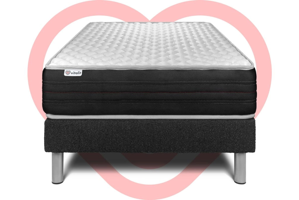 Letto con materasso VITAL MEMO ONE 120 x 200 cm Rete Kit Nero