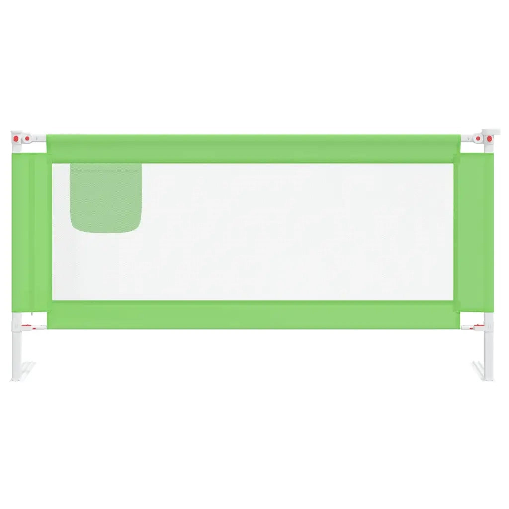 Sponda Letto di Sicurezza per Bambini Verde 180x25cm in Tessuto 10195