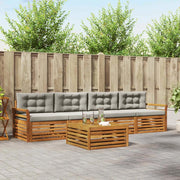 Set di divani da esterno 5 pcs Grigio Naturale e Chiaro 3372981