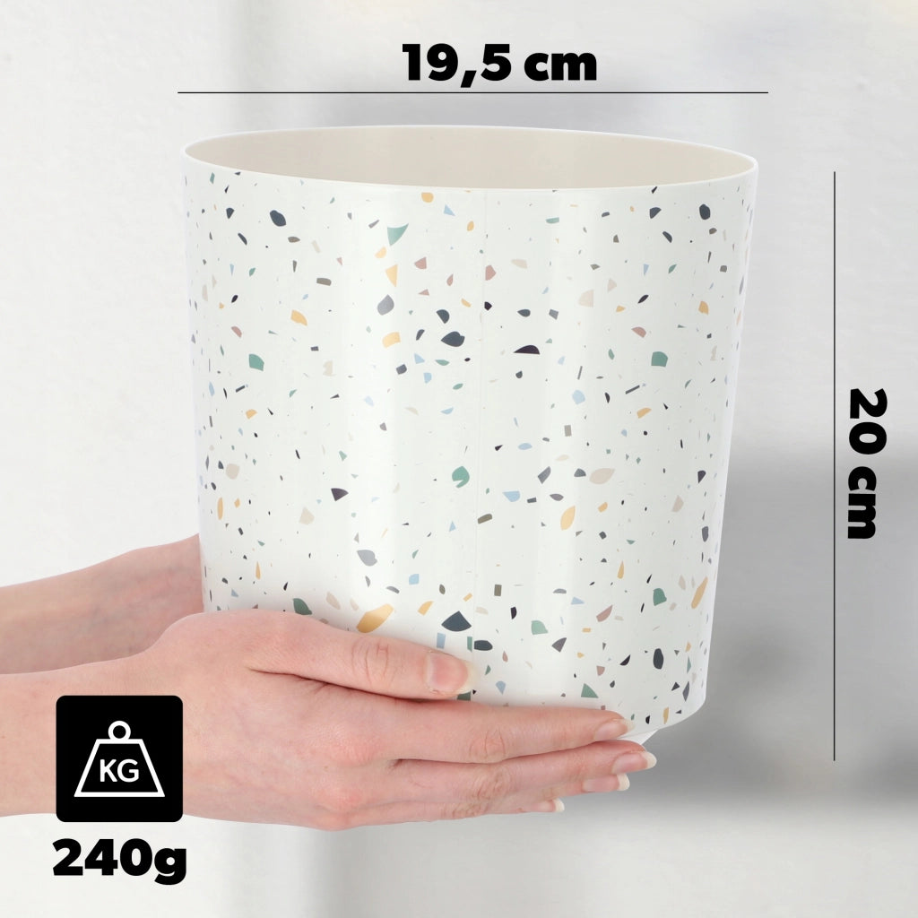 Copertura in plastica per vaso da fiori KADAX, per vaso rotondo in terrazzo da 19 cm