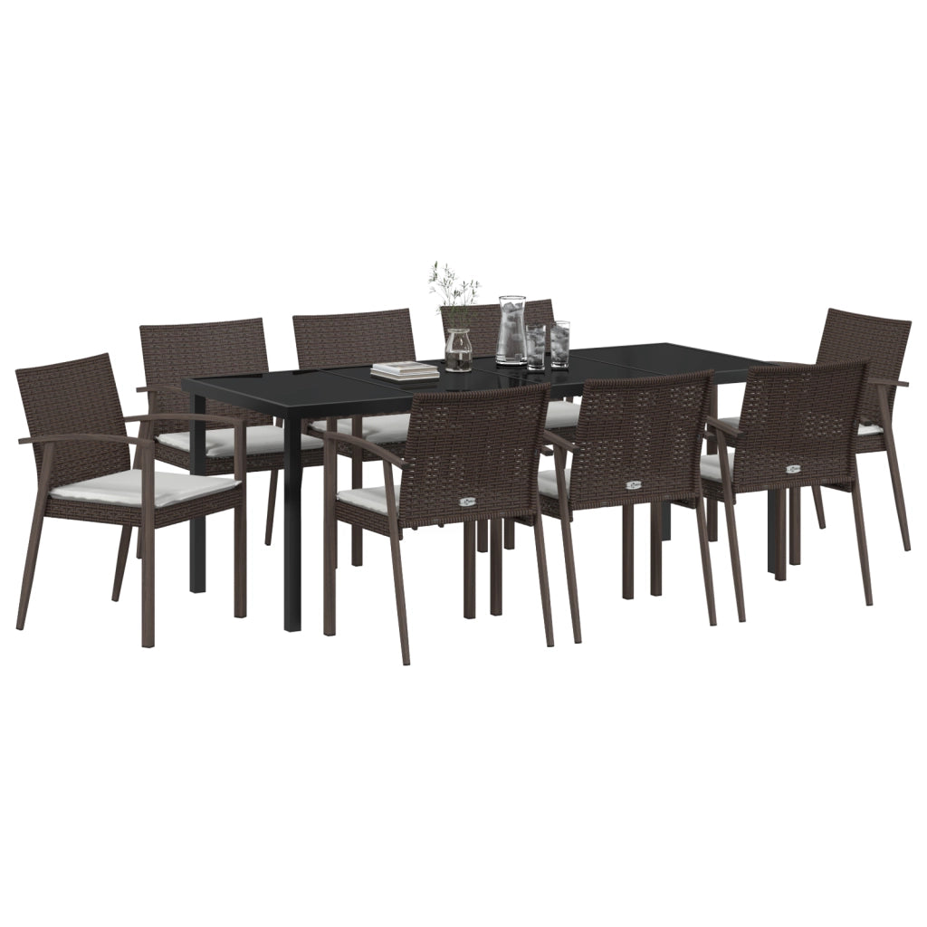 Set di 5 Marrone e panna