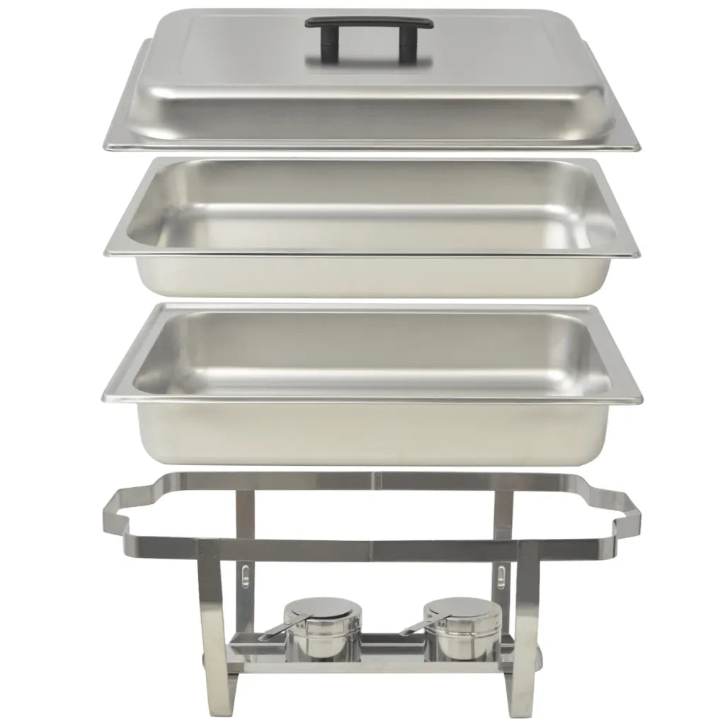 Set 4 pz Teglie Scaldavivande in Acciaio Inossidabile 50530