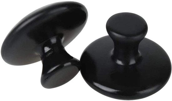 Set di pietre di massaggio 2 in 1 - Forma di funghi - Pietre di massaggio calde - Pietre di massaggio naturali - Attrezzatura per corpo/viso - Terapia di benessere/massaggio - Miglioramento del flusso sanguigno