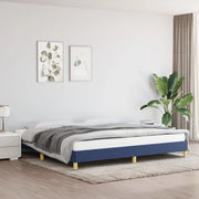 Giroletto senza Materasso-Struttura Letto Blu 200x200 cm in Tessuto 313211