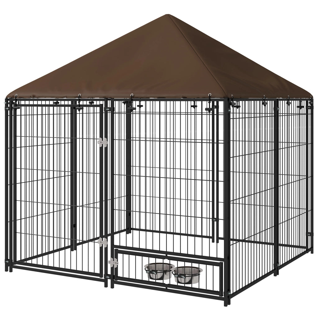 Tenda da pranzo con ombrellone e supporto girevole ¨C zephmum ¨C 141x141x151 cm nero