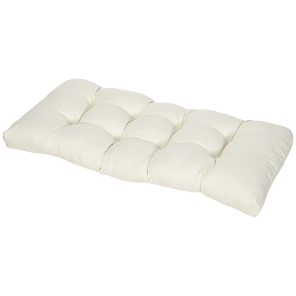 Cuscino per Divano 2 Posti Interno Esterno 110x48x8 cm Crema ¨C zephmum