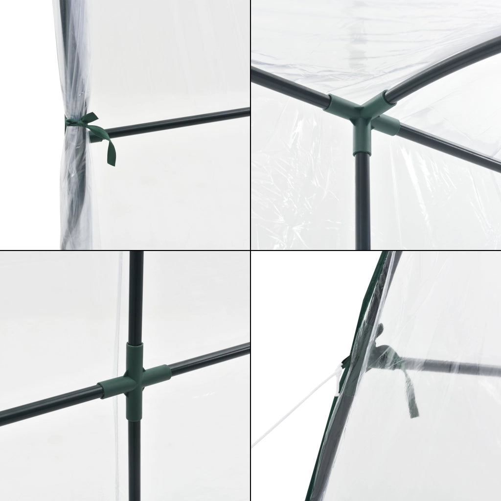 Serra da Giardino Juta Copertura in PVC Trasparente 200x100x215 cm [en.casa]