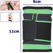 Trade Shop - Coppia Polsini Elastici Per Polso Fitness Sport Anallergico Protezione Verde -