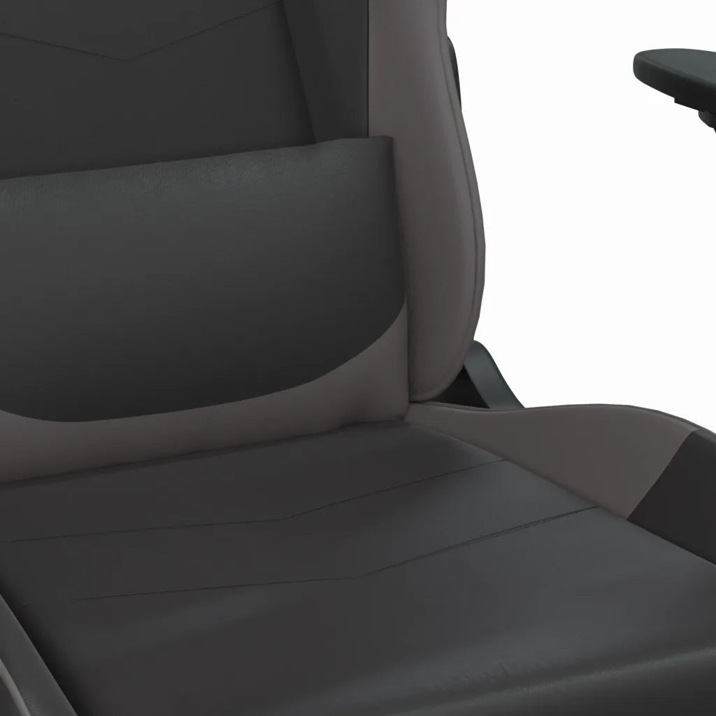 Sedia da Gaming | Sedia da e-sports Massaggiante Nero e Grigio in Similpelle