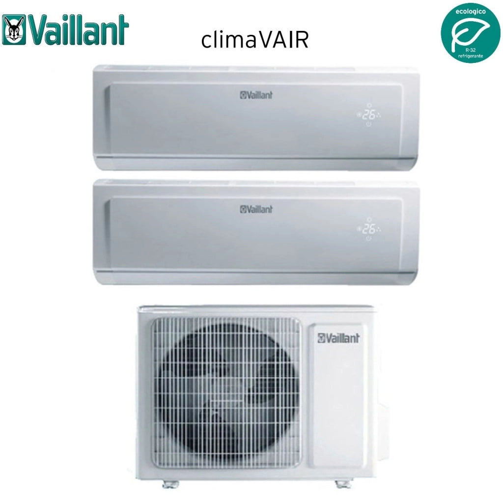 Condizionatore Dual Split Vaillant ClimaVAIR Plus 7+7 con VAF8-040W2NO R-32 Wi-Fi Optional