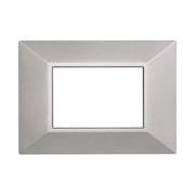 Placca Piramide Serie Moon 3P Colore Silver Compatibile Con Bticino Axolute