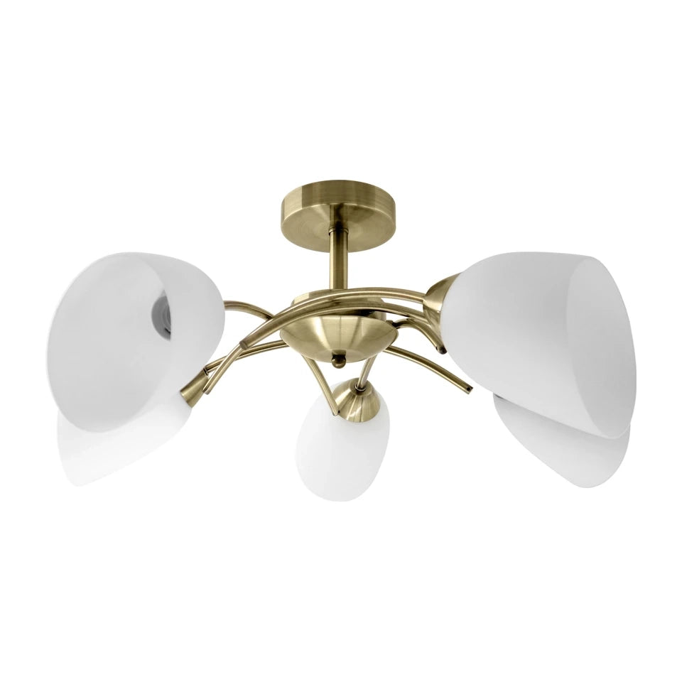 Lampadario a soffitto classico a sospensione Activejet NIKITA Patina 5xE27 per soggiorno