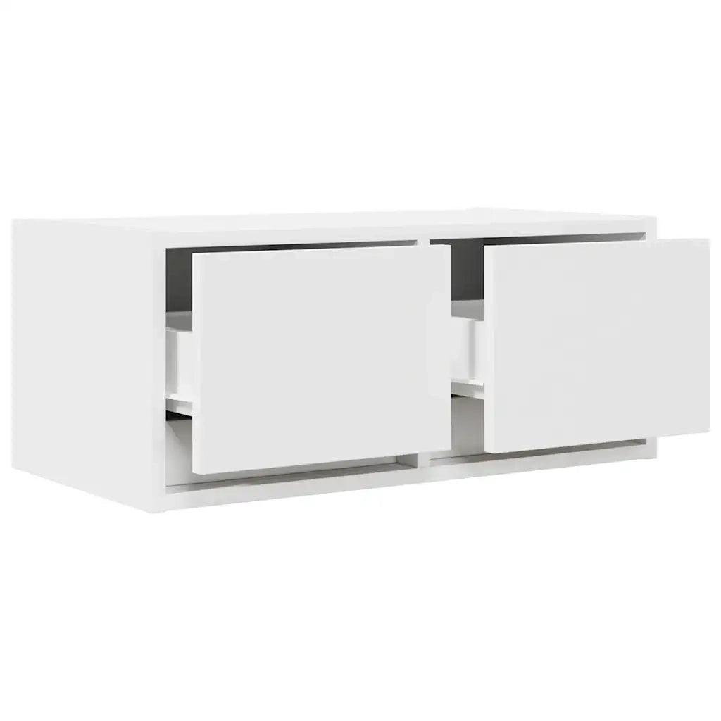 Mobili TV a Parete 2pz Bianchi 60x31x25,5 cm Legno Multistrato 861491