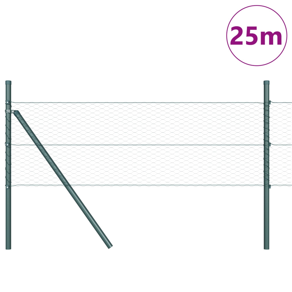 Recinzione Esagonale  Verde 0.4x25 m Acciaio