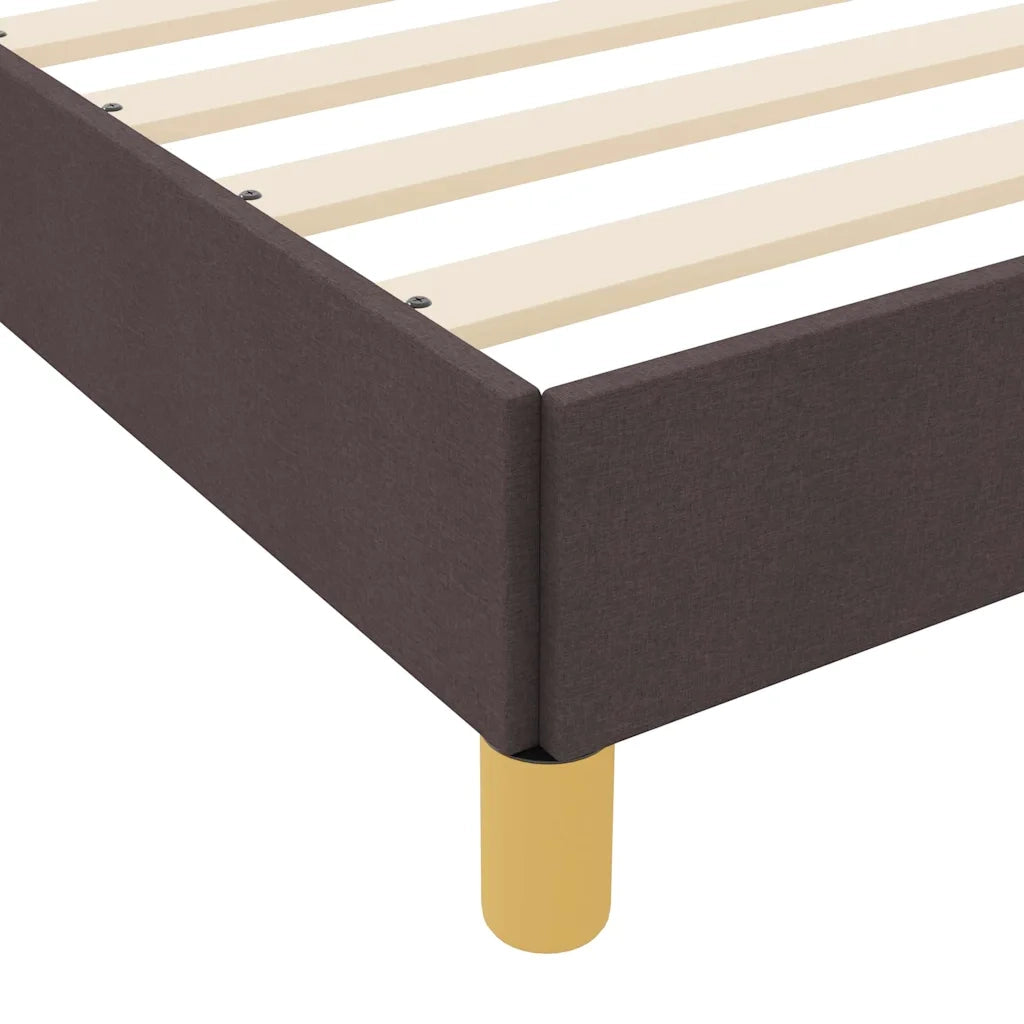 Letto a molle con materasso Marrone Scuro 180 x 200 cm Tessuto 3398587