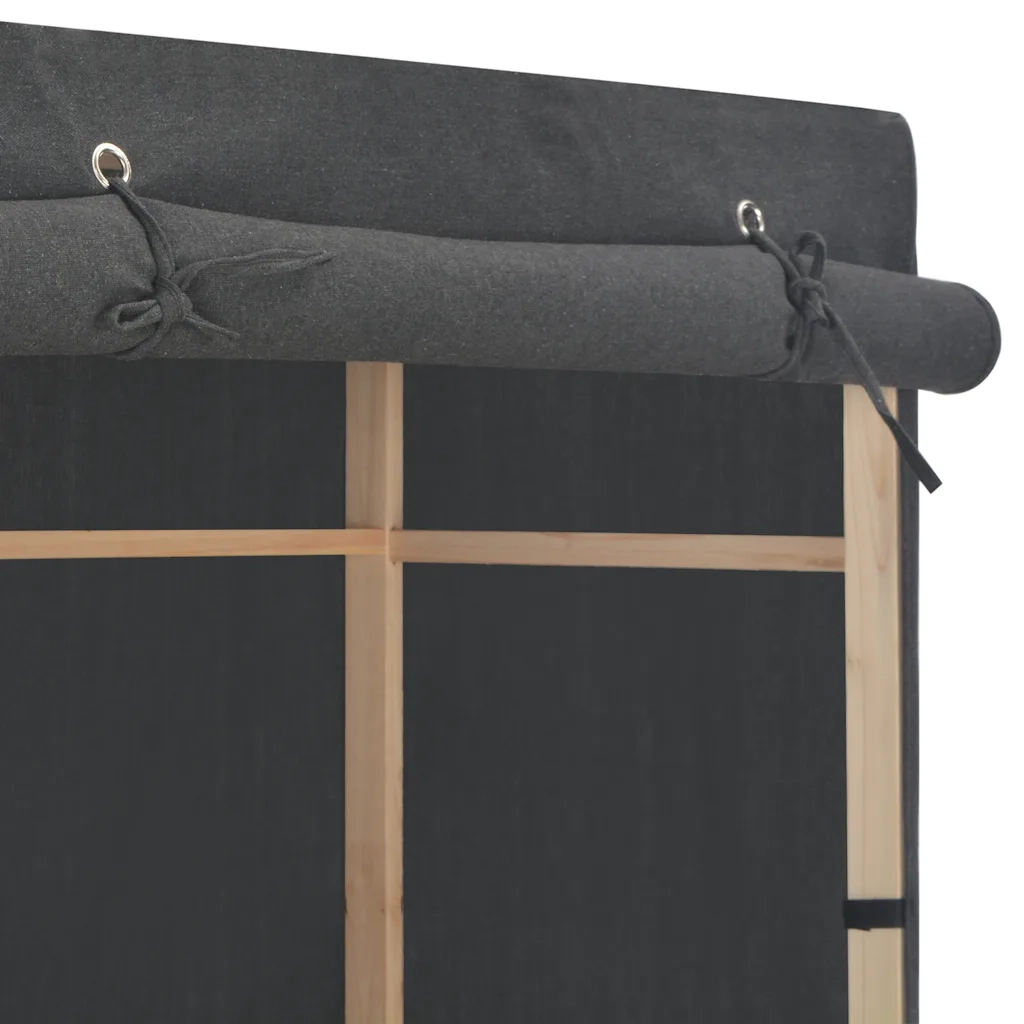 Armadio a 3 Ripiani Grigio 110x40x170 cm in Tessuto 248188