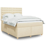 Giroletto a Molle con Materasso Crema 140x200 cm in Tessuto 3291322