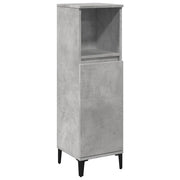 Mobile bagno moderno a parete con vani a giorno 30 x 30 x 100 cm in legno grigio cemento 02_0051038