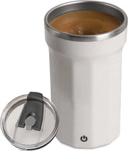 Tazza auto raffreddante 350 ml - Tazza in acciaio inossidabile per caffè - Tazza auto raffreddante con coperchio - Ricarica USB - Bicchiere automatico magnetico per caffè - Latte - Calda cioccolata calda - Tè.