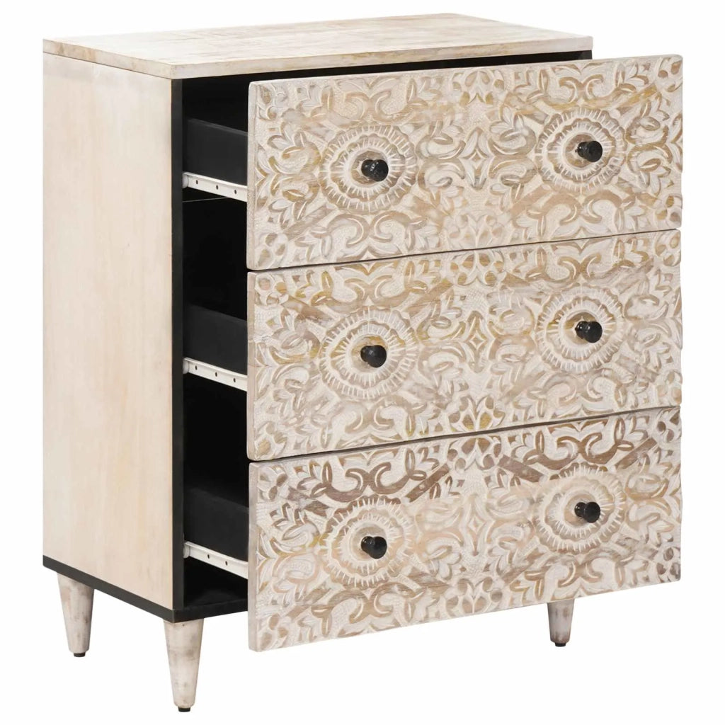 Credenza con Ripostiglio Bianco 60 x 33,5 x 75 cm
