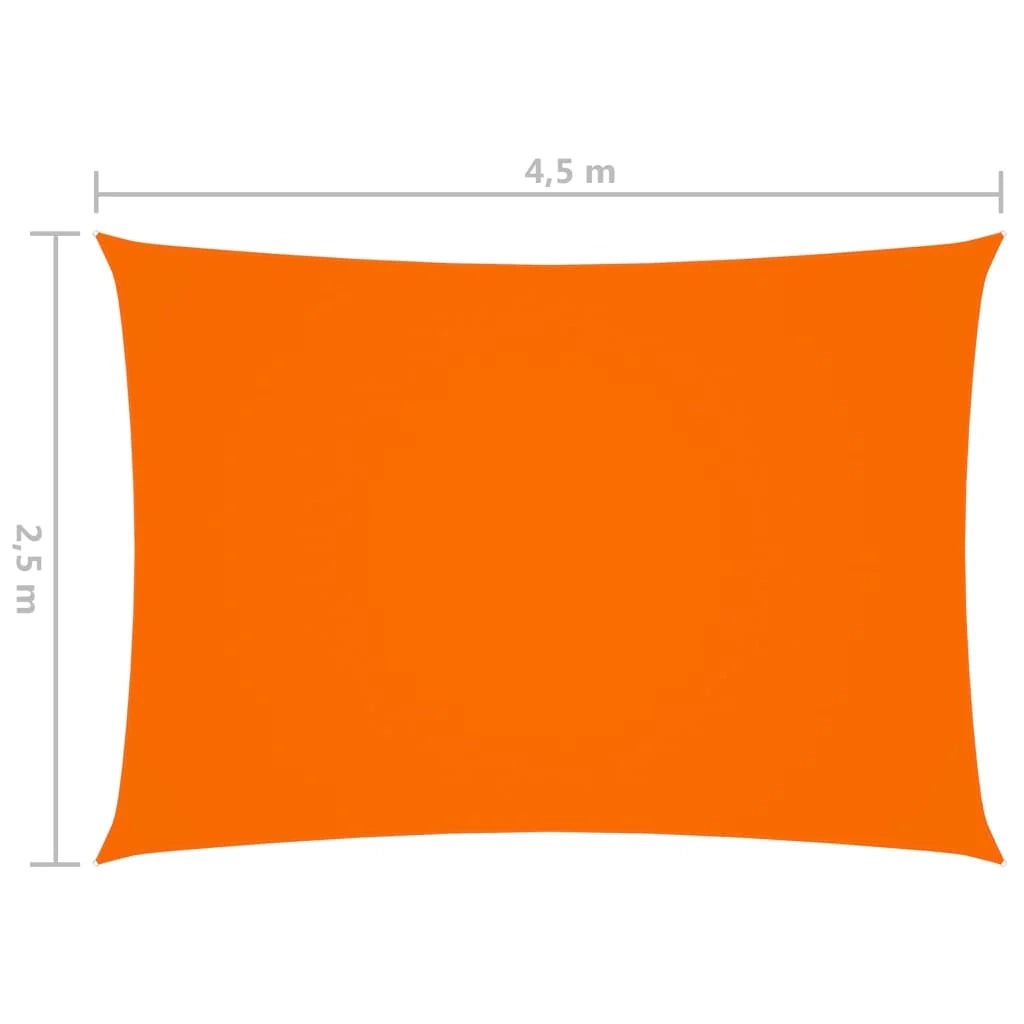 Vela ombreggiante/ombrellone rettangolare in tessuto Oxford 2,5 x 4,5 m arancione 02_0009578