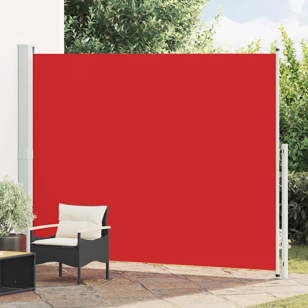 Tenda Laterale Retrattile per Patio 220x300 cm Rossa 313428